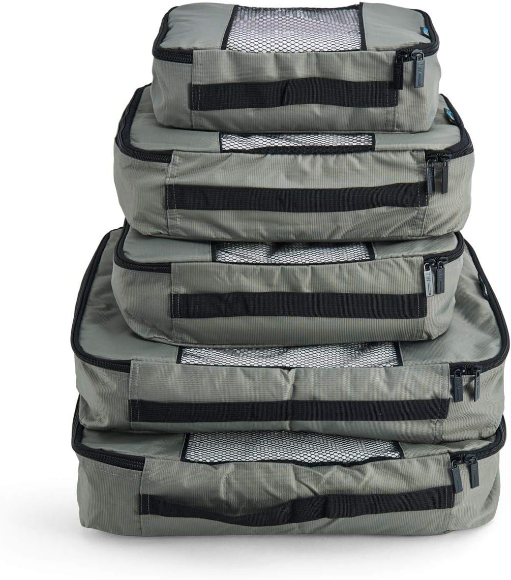 Packing Cube System - Durable 5 Piece Weekender Plus Set (Silver) - Image 4